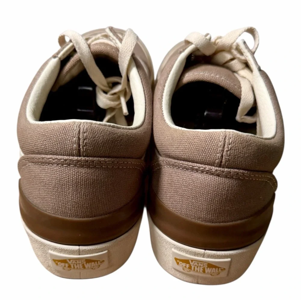 Vans Old‎ Skool Stacked Shoes Women’s 9.5 Cobblestone Platform Chunky Sneakers